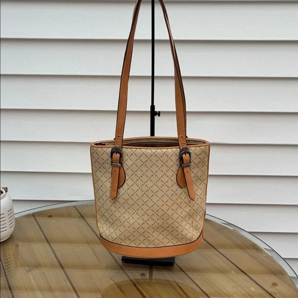 Latour Eiffel 1837 vintage Tan and Brown Patterned Tote Bag - Picture 3 of 10